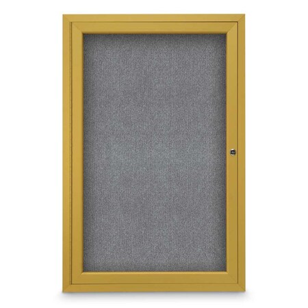 United Visual Products Sliding Door Indoor Enclosed Corkboard, 7 UV9028ACSH-SATIN-RUBBER
